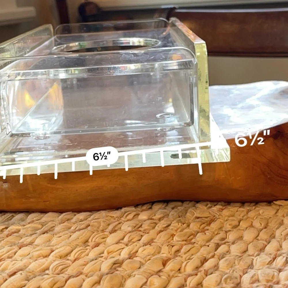 Lucite Acrylic Tissue Box Mid Century Modern Vintage